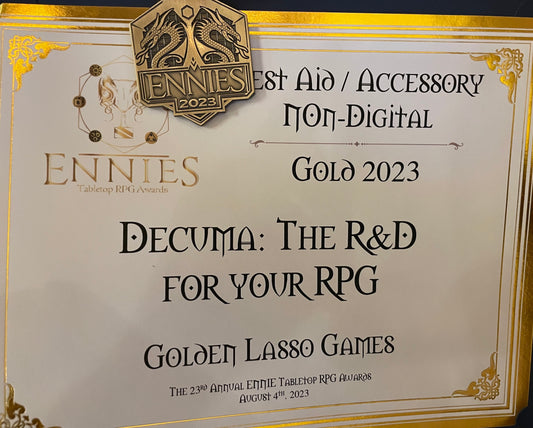 Decuma Wins the GOLD ENNIE!